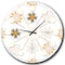 Designart 'Retro Floral Pattern Viii Mid-Century Modern Wall Clock